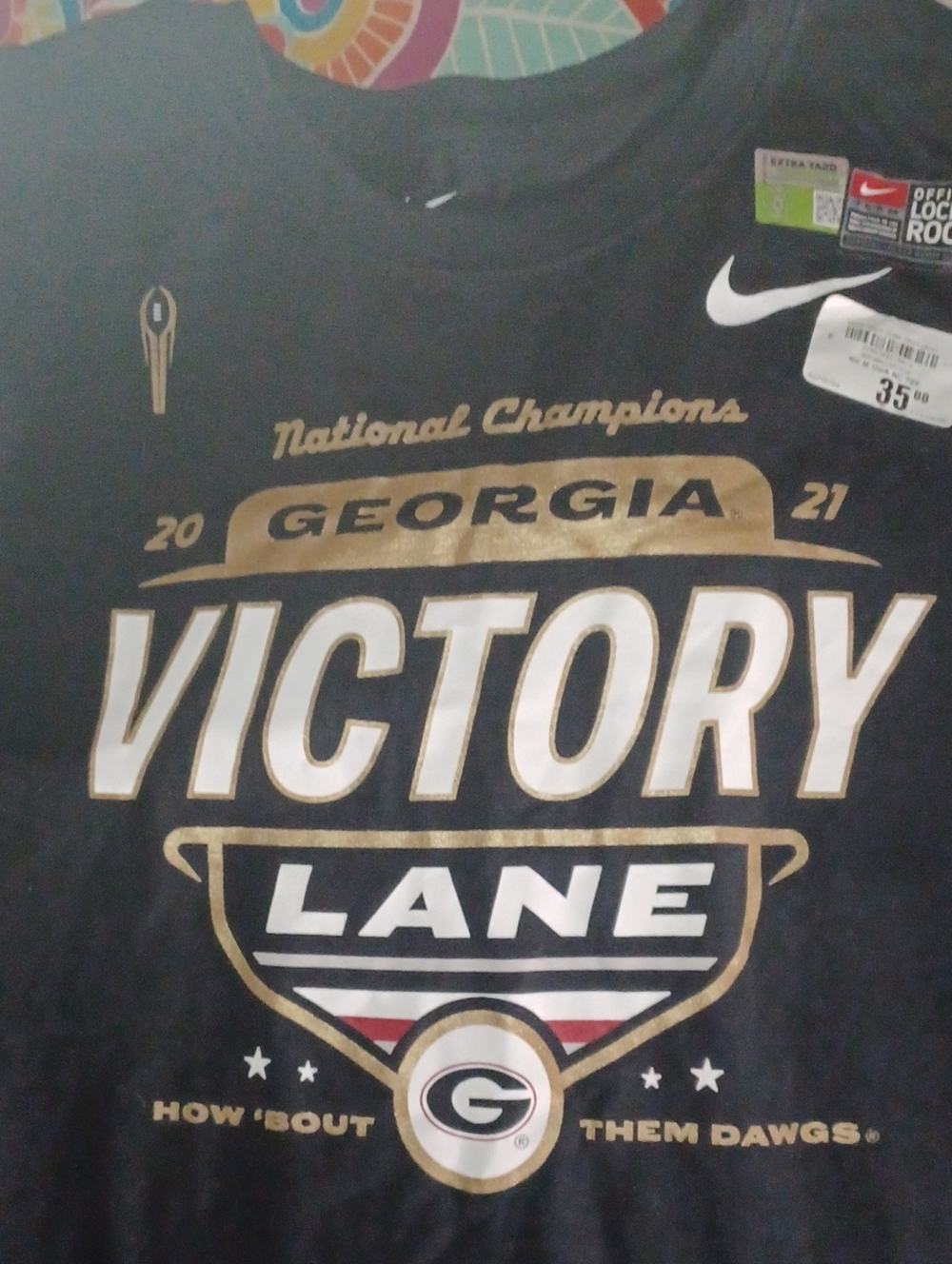 Georgia Bulldogs National Champions 2021 Victory Lane Mens Tshirt Sz Medium